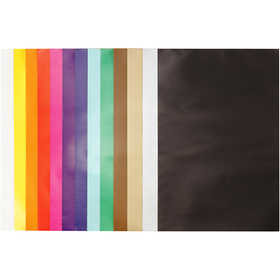 Glanspapier - diverse kleuren - 24x32 cm - 80 grams - Creotime - 50 vel
