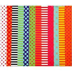 Glanspapier - diverse kleuren - bedrukt - 24x32 cm - 80 grams - Creotime - 50 div vellen