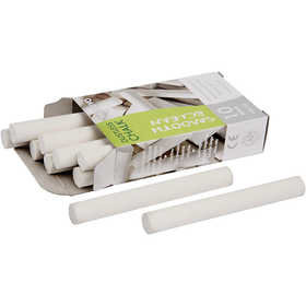 Schoolbordkrijt, wit, L: 8 cm, d 10 mm, 10 stuk/ 1 doos