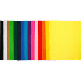 Ribbelkarton - Bruin - 50x70 cm - 80 gram - Colortime - 15 diverse vellen