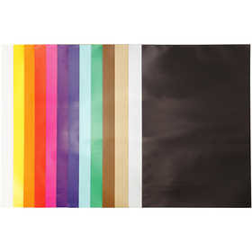 Glanspapier - diverse kleuren - 32x48 cm - 80 grams - Creotime - 100 vellen