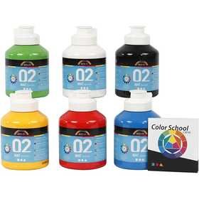 Acrylverf - Primair Kleuren - Matt - A-color - 6x500ml