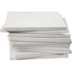 Gespannen canvas, wit, afm 30x30 cm, 280 gr, 40 stuk/ 1 doos