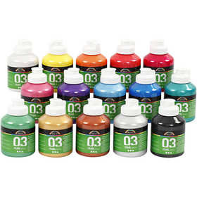 Acrylverf - Diverse Kleuren - Metallic - A-color - 15x500ml