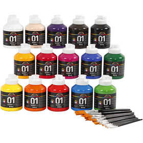 Acrylverf - Diverse Kleuren - Glossy - A-color - 1 set