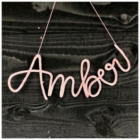Naamhanger - Handmade - Wol - Decoratief - 5 of meer letters