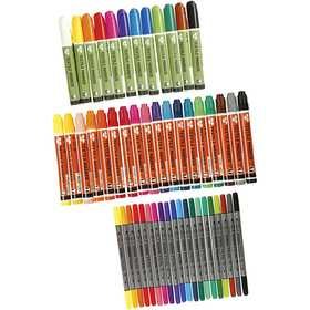 Textielstiften, 50 stuk/ 1 doos