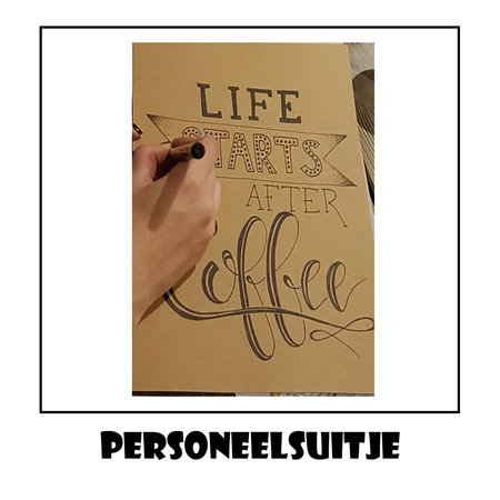 Personeelsuitje workshop handlettering online
