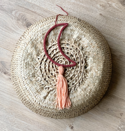 Hanger - Maan - Wol - Maanhanger - Handgemaakt - Decoratief