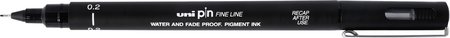Fineliner - 0.2 - 0,20mm - Zwart - Uni Pin