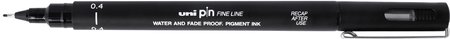 Fineliner - 0.4 - 0,40mm - Zwart - Uni Pin