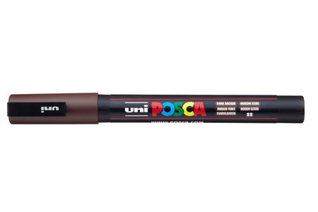 Posca Marker - Paintmarker - Universele Stift - #22 - Donkerbruin - PC-3M - lijndikte 0,9-1,3mm - 1 stuk