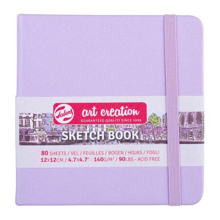 Art creation schetsboek 12x12 cm 140g pastel violet