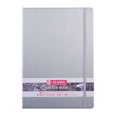 Art creation schetsboek 21x29,7 cm 140g shiny silver