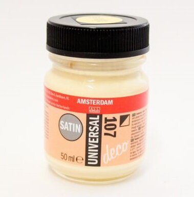 Acrylverf Zijdeglans - 107 Ivoor - Deco - Universal Satin - Amsterdam - 50 ml