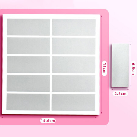 Krasstickers - Zilveren Rechthoek - Kraskaarten Maken - Zelf Krasplaatjes Maken - DIY Kraskaarten - Waardebon Kraskaarten - Persoonlijke Kraskaarten - Krasbon Maken - DIY Waardebonnen - Cadeaubon Kras