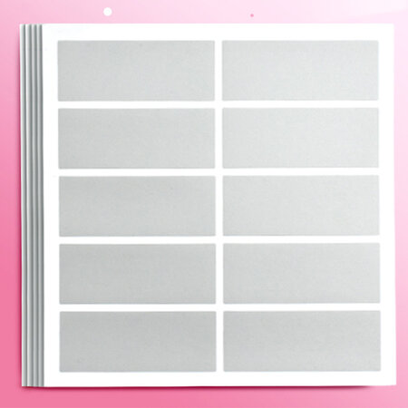 Krasstickers - Zilveren Rechthoek - Kraskaarten Maken - Zelf Krasplaatjes Maken - DIY Kraskaarten - Waardebon Kraskaarten - Persoonlijke Kraskaarten - Krasbon Maken - DIY Waardebonnen - Cadeaubon Kras