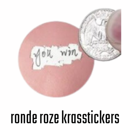 Krasstickers - Roze Rondjes - Kraskaarten Maken - Zelf Krasplaatjes Maken - DIY Kraskaarten - Waardebon Kraskaarten - Persoonlijke Kraskaarten - Krasbon Maken - DIY Waardebonnen - Cadeaubon Kraslaag -