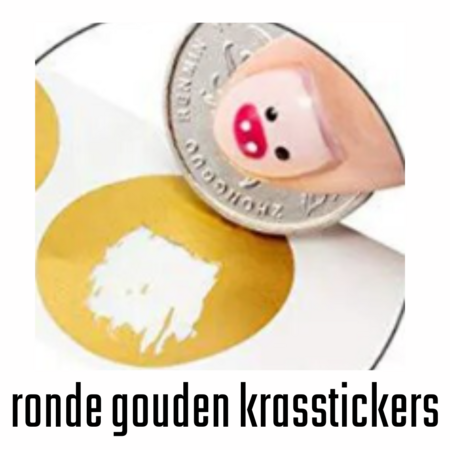Krasstickers - Gouden Rondjes - Kraskaarten Maken - Zelf Krasplaatjes Maken - DIY Kraskaarten - Waardebon Kraskaarten - Persoonlijke Kraskaarten - Krasbon Maken - DIY Waardebonnen - Cadeaubon Kraslaag