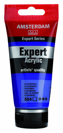 Amsterdam Acrylverf Expert - 504 Ultramarijn - Acrylverf - Sneldrogende Verf - Pigmentrijke Verf - Kunstschildersverf - Verf voor Canvas - Verf voor Hout - 75 ml