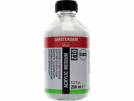 Acrylmedium Glans (012) - Glans Acrylmedium - Hoogglans Vernis - Acrylverf Bindmiddel - Transparante Glans - Voor Gieten, Schilderen & Mixed Media - Waterbasis - 250 ml