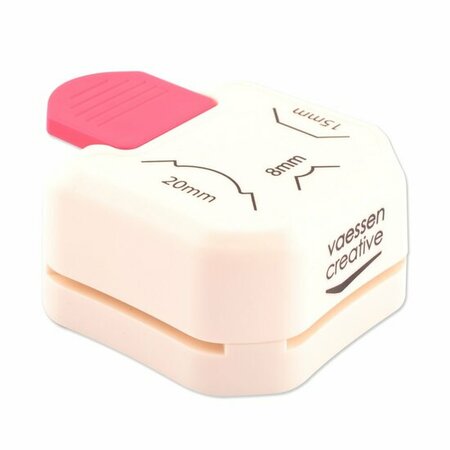 Pons - 3-in1 Pons - Papier En Karton Pons - Hoekpons - Label Pons - Ticket Effect - Schuine Hoeken (15mm) - Afgeronde Hoeken (20mm) - - Vaessen Creative - 1 stuk