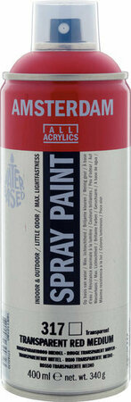 Amsterdam spraypaint 317 transparantrood middel 400 ml