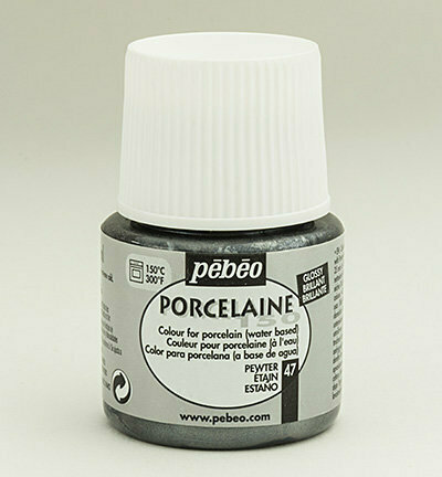Pebeo porseleinverf 47 pewter 45 ml