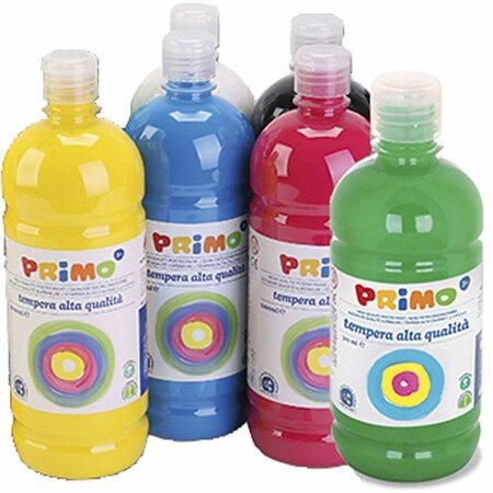 Acrylverf - Standaard Kleuren - Luxe Schoolverf - Acrylaatverf - Acrylic paint - Matte Waterbasis Hobbyverf - Knutselen en Verven - Sneldrogende Verf - 12x1000ml