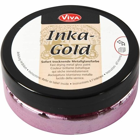 Pasta Wax - Metallic Verf - Inka Gold - magenta - Viva Decor - 50ml