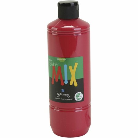 Plakkaatverf - Primair Rood - Milieuvriendelijk - Matt - Greenspot - 500 ml - Waterbasis - Uitstekende Dekking - Voor Papier, Karton en Hout - Droogt Snel en Gemakkelijk Verwerkbaar