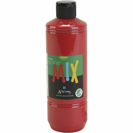 Plakkaatverf Schjerning - Rood - Ready Mix - 500 ml - Milieuvriendelijk - Waterbasis - Uitstekende Dekking - Geschikt voor Papier, Karton en Hout - Droogt Snel en Gemakkelijk Verwerkbaar