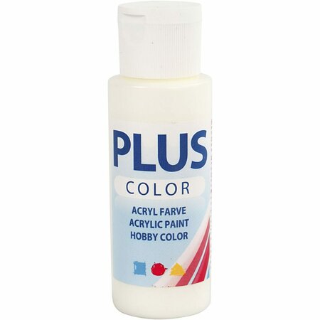 Acrylverf – Off White Verf – Acrylaatverf – Acrylpaint – Hobbyverf – Sneldrogende Verf – Dekkende Verf – Waterbasis Verf – Hoogwaardige Decoratie Verf – Plus Color Verf – 60ml