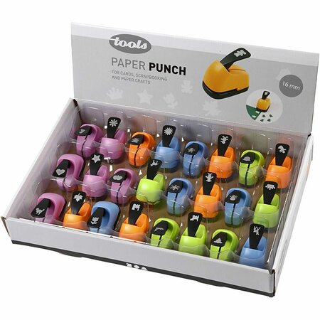 Ponsen Set Kerst & Elke Dag, 16 mm, 24 Stuks – Micro Ponsen voor Papier & Karton
