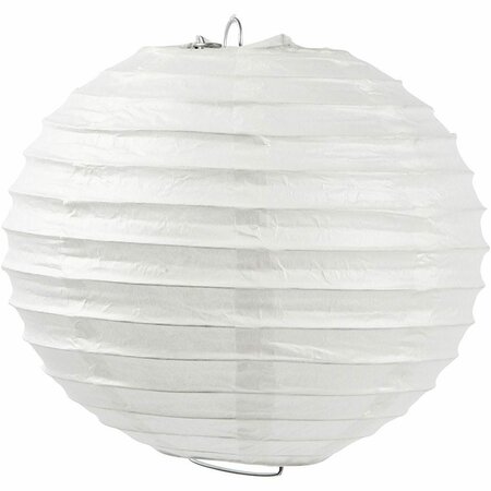 Rijstpapier Lamp Rond - Witte Papieren Hanglamp - Japanse Lampion 35 cm - Met Standaard - Ideaal Voor DIY Decoratie, Feestverlichting, Kamerstyling & Creatieve Aanpassingen