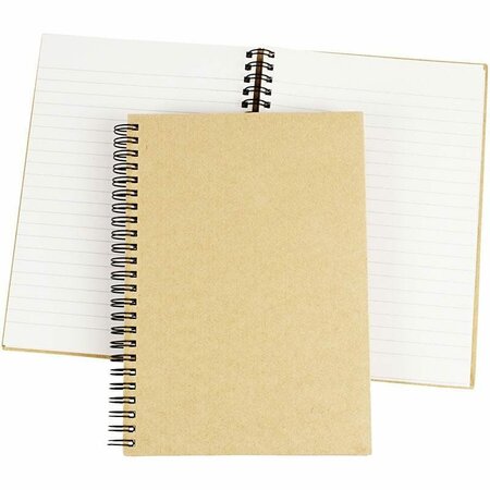 Spiraal Notitieboek - Bruin/Wit Papieren Notitieboek - A5 Formaat - Schrijfmateriaal - DIY Bullet Journal - School Kantoor - Spiraal Gebonden - 80 Vellen