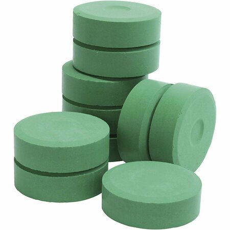 Tempera Verfblokken - Waterverf - 10 Stuks - Groen - Geschikt voor Papier en Karton - Ideaal voor Scholen - Afmeting 19 x 57 mm - Ronde Blokken