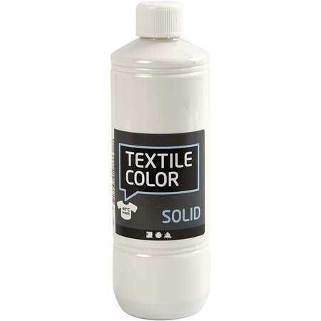 Textielverf Wit – Witte Kledingverf – Stofverf – Textiel Kleurstof – Stoffenverf – Verf Voor Kleding – Textiel Verven – Kleurstof Voor Stof – DIY Kleding Verven – Dekkend – 500 ml – 1 stuk