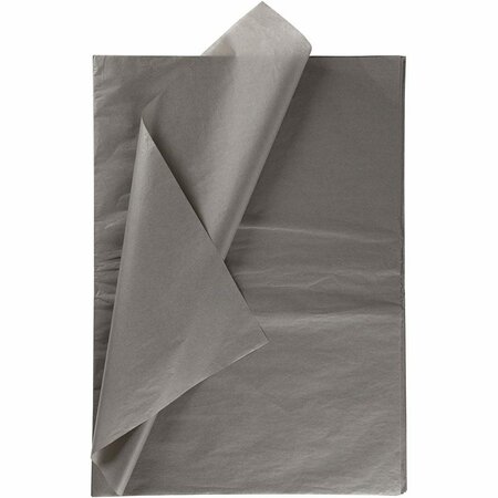 Tissuepapier Donkergrijs - Zijdepapier - Crepepapier - Vloeipapier - Inpakken - Decoreren - Knutselen - 50x70 cm - 14 gram - 25 vellen