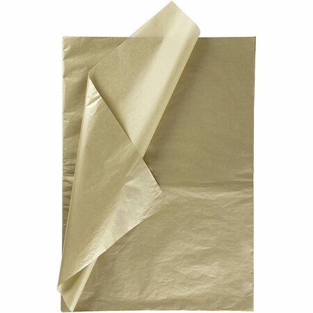 Tissuepapier Goud - Zijdepapier - Crepepapier - Vloeipapier - Inpakken - Decoreren - Knutselen - 50x70 cm - 14 gram - 25 vellen