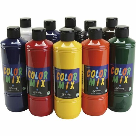 Diverse Kleuren Verf - Milieuvriendelijk - Greenspot Colormix - 500ml - Multifunctionele Doorshijnende Verf op Waterbasis - Geschikt voor Meeste Ondergronden - Felle Kleuren - Wast Af van Glas en Glad