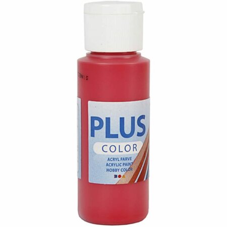 Acrylverf - Rode Verf - Acrylaatverf - Acrylic paint - Hobbyverf - Knutselen en Verven - Sneldrogende Verf - Waterbasis Verf - Hoogwaardige Decoratie Verf - Berry Rood - Plus Color Verf - 60ml