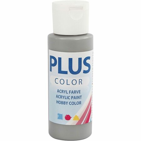 Acrylverf – Grijze Verf – Acrylaatverf – Acrylic paint – Hobbyverf – Sneldrogende Verf – Dekkende Verf – Waterbasis Verf – Hoogwaardige Decoratie Verf – Rain Grey – Plus Color Verf – 60ml
