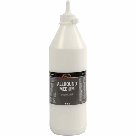Allround Medium - Lijmlak â Knutsellijm â Lijm Op Waterbasis -Verfmedium â Creatieve Lijm - Transparante Lijm â 1000 ml