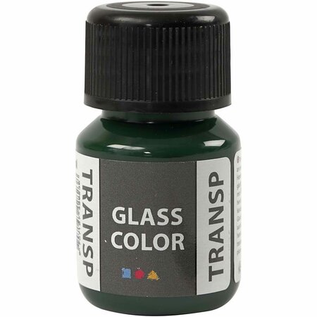 Glas- & Porseleinverf - Groen Transparant - Glaslak & Keramiekverf - Acryl Verf voor Glas, Servies & Aardewerk - Verf Voor Glas - Verf Voor Porselein - 30ml