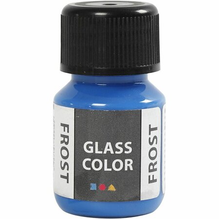 Glasverf - Porseleinverf Blauw - Frost Effect - DIY Verf Voor Glas en Porselein - Ovenbakken en Handafwas - Waterbasis - Duurzame Creatieve Hobbyverf - 30 ml