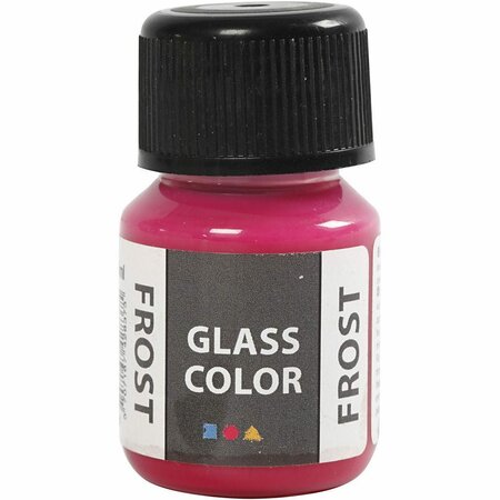 Glasverf - Porseleinverf - Rood - Glass Color Frost met Frost Effect - Waterbasis Verf voor Glas en Porselein - Afbakken op 160°C voor Duurzame Resultaten - 30ml