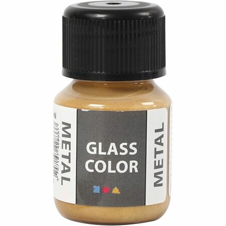 Glasverf - Porseleinverf - Metallic Goud - Creatieve Materialen - 30ml - Voor Glas en Porselein - Waterbasis - Eenvoudig Afbakken op 160°C - Luxe Effect