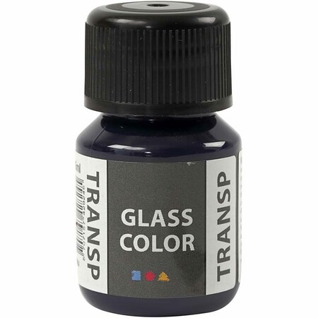 Glas- & Porseleinverf - Marine Blauw Transparant - Glaslak & Keramiekverf - Acryl Verf voor Glas, Servies & Aardewerk - Verf Voor Glas - Verf Voor Porselein - 30ml