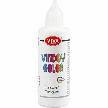 Glasverf - Transparant Raam- en Glasverf - Viva Decor Window Color - Voor Glas, Ramen en Spiegels - Inhoud: 90ml - 1 Stuk - DIY Glasverf - Decoratieve Verf - Hobby Verf